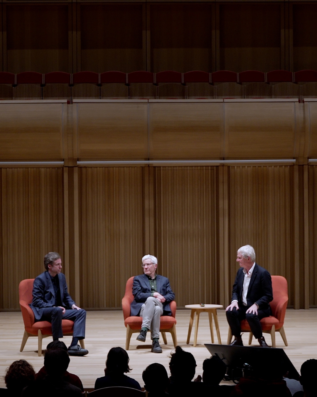 Professors Shadbolt and Koralus on stage at the VC's Colloquium