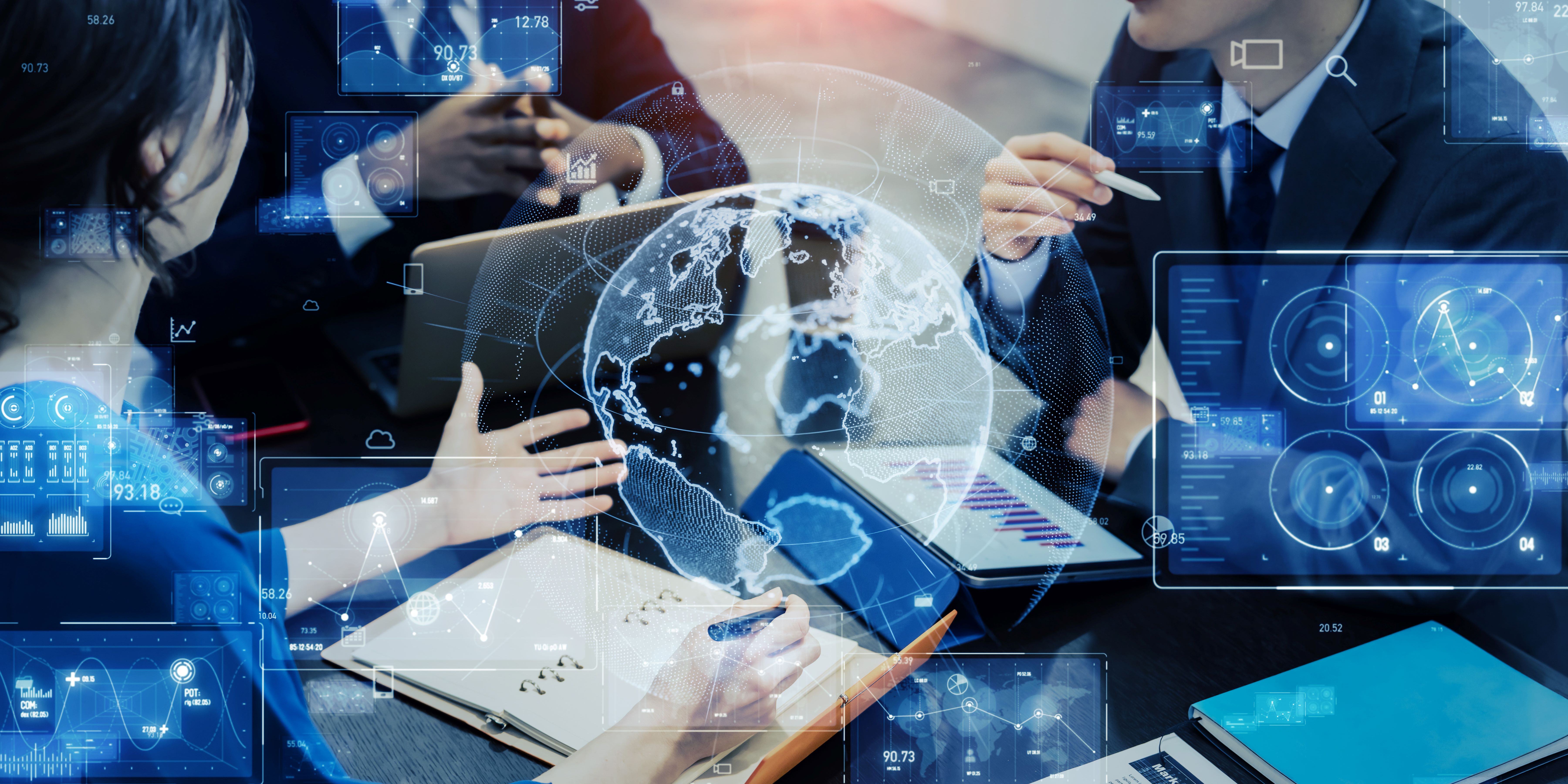 Decoration Only - AdobeStock by metamorworks -described as a mixed media of group of multinational businesspeople meeting in the office and digital technology concept.