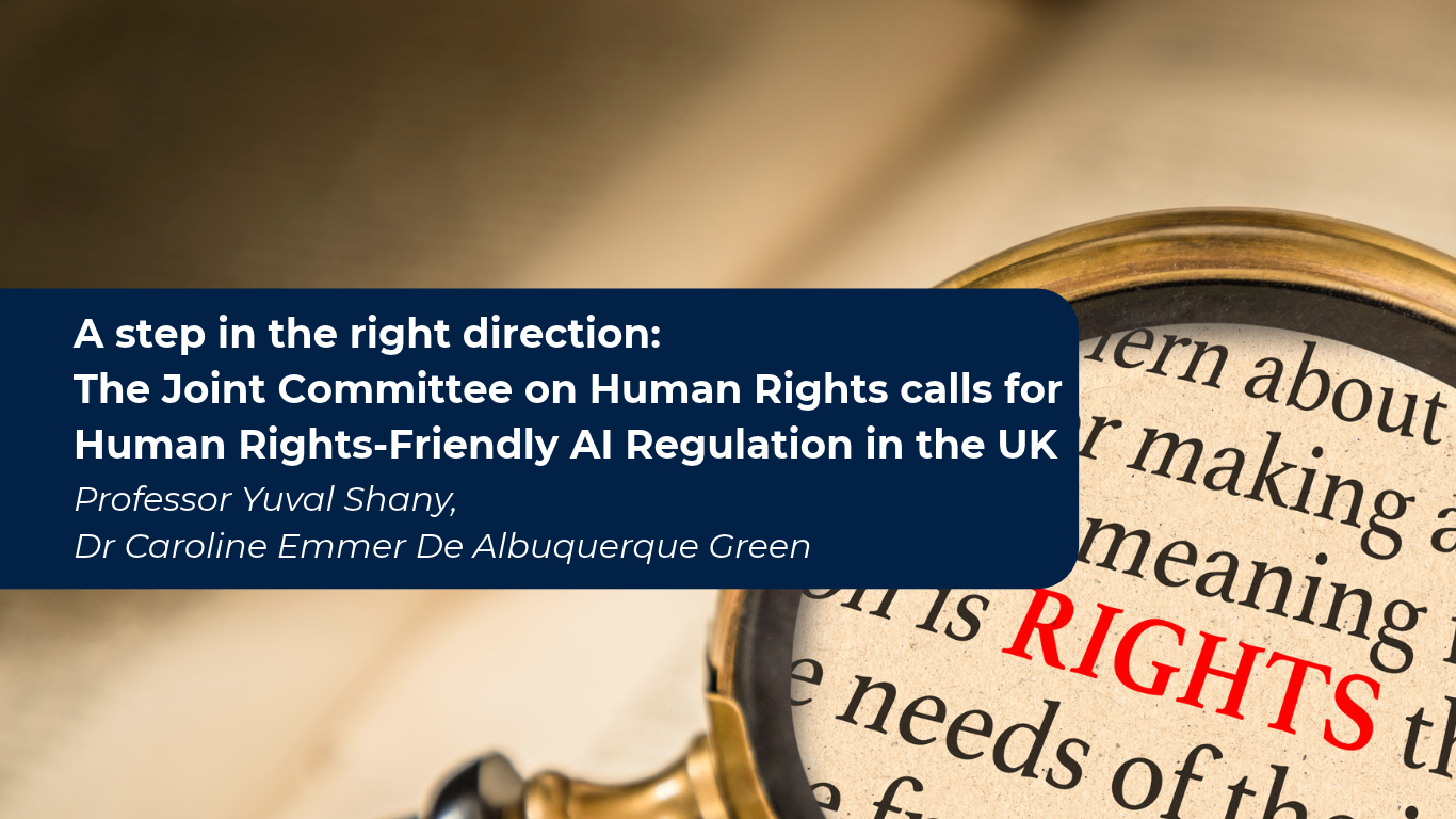 Blog photo: A Step in the Right Direction: The Joint Committee on Human Rights Calls for Human Rights-Friendly AI Regulation in the UK 
