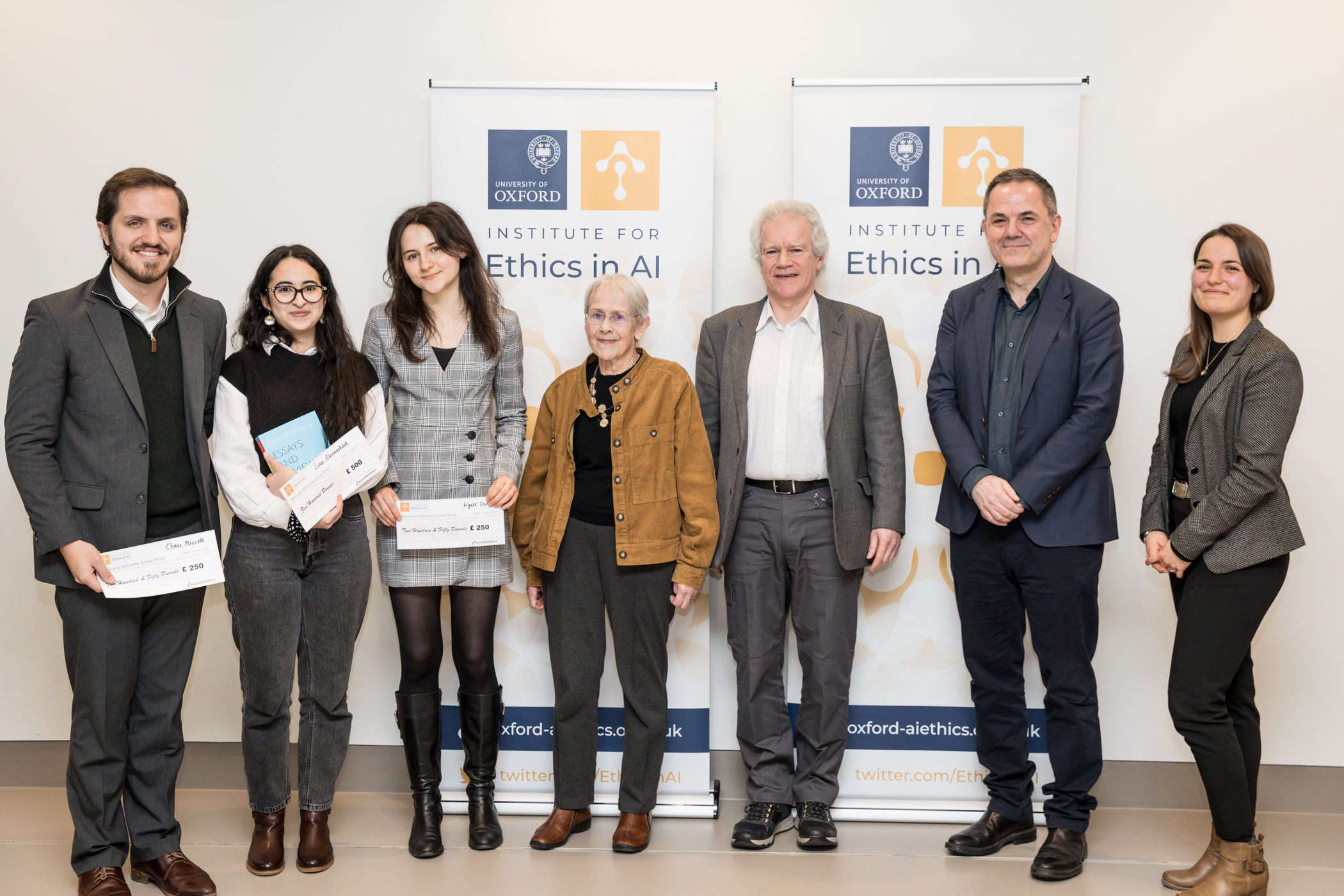 Line-up of competition winners and judges