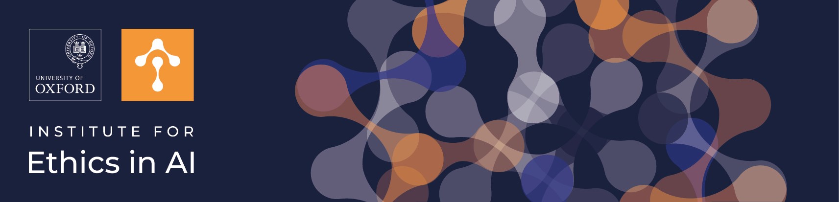 Institute for Ethics in AI logo on a dark blue graphics background
