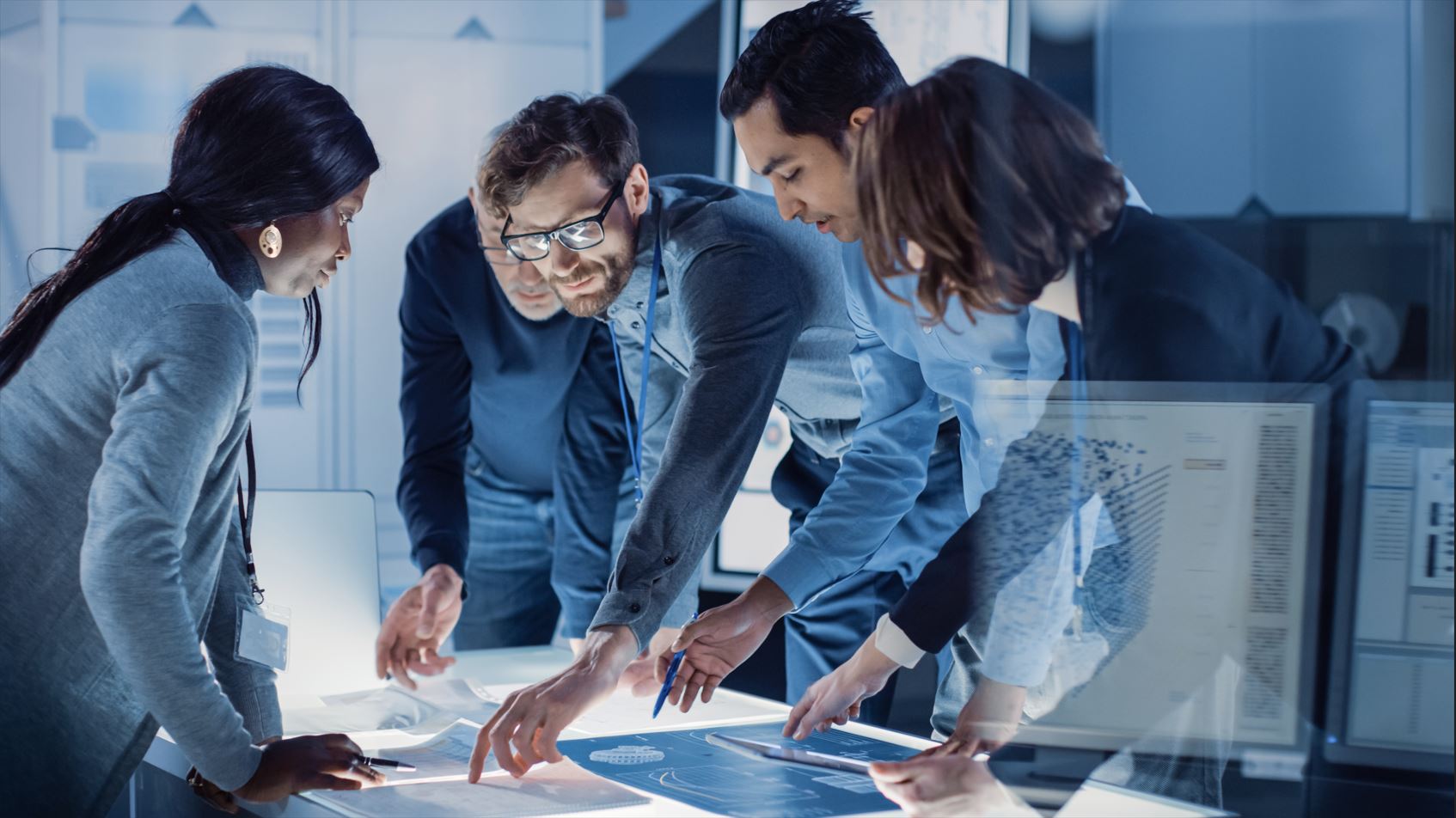 Stock image of a work meeting