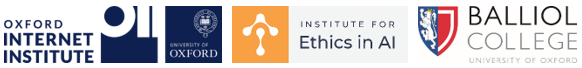 Logo of the Oxford Internet Institute, Institute for Ethics in AI, Balliol College