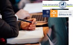 Freie Universitat Berlin Logo at the top and underneath is the University of Oxford Logo alongside the Institute for Ethics in AI logo