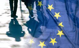 image by Savvapanf Photo - EU Flag and shadows of people