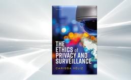The Ethics of Privacy and Surveillance book cover on a grey and white background from Adobe Stock Images