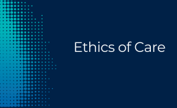 white logo on dark blue background