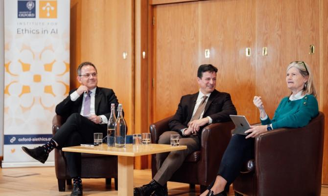 Speakers in discussion at the Colloquium on 2 Nov 2023 - image captured by Maciek from Oxford Atelier