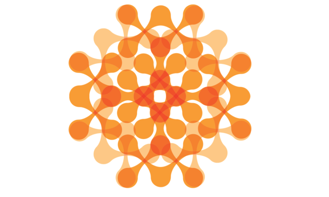 decoration only: orange flower graphic