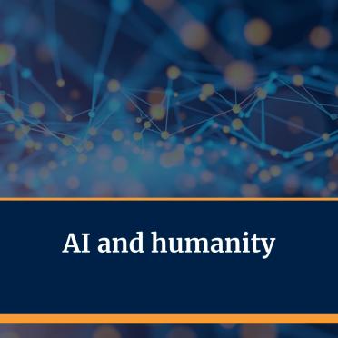 AI and humanity with human eye depicting humanity